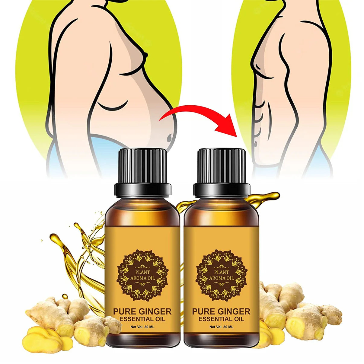 Natural Belly Drainage Ginger Oil